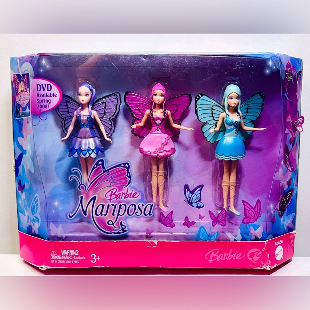 ULTRA RARE Barbie Mariposa Flutterfield Fairies Set NEW